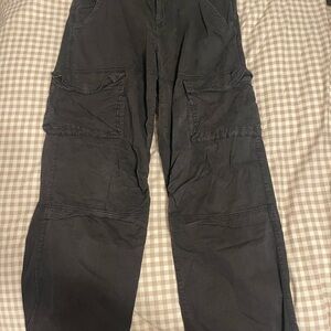 Garage Black Straight Leg Pants with Utility Style